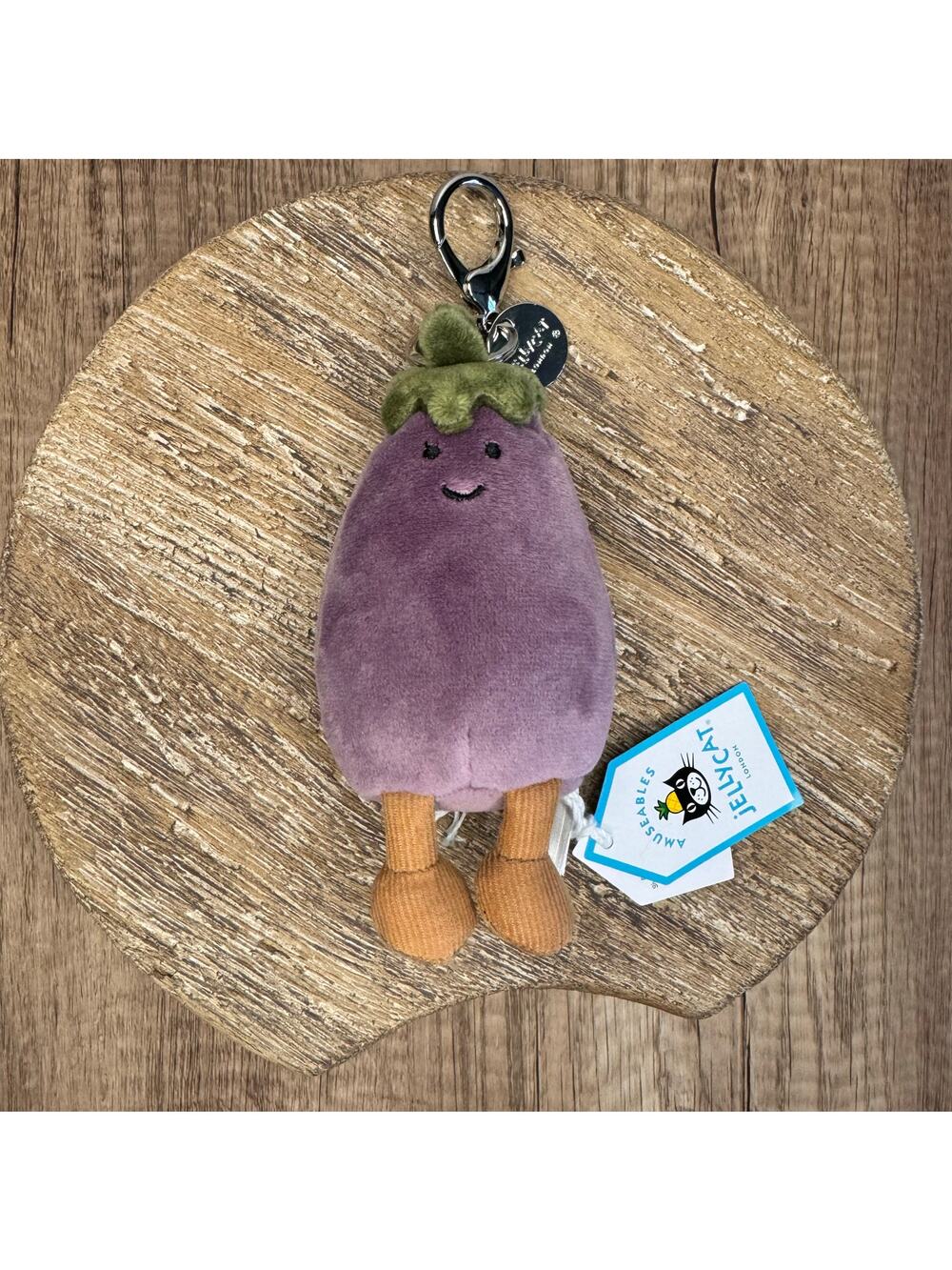 Jellycat Eggplant Bag Charm Jellycat Charm Bag Flair Gift FAST SHIP NEW